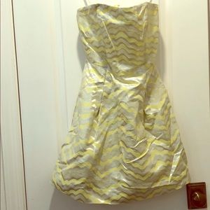 Lilly Pulitzer metallic strapless dress 2